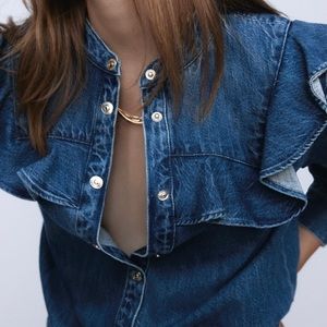 Zara denim top